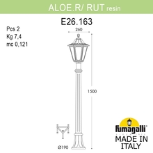 Садовый светильник-столбик FUMAGALLI ALOE`.R/RUT E26.163.000.VYF1R Fumagalli. Производство Италии
