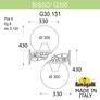 Светильник уличный настенный FUMAGALLI BISSO/G300 G30.131.000.VZF1RDN Fumagalli. Производство Италии