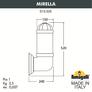 Светильник уличный настенный FUMAGALLI MIRELLA  D15.505.000.WXF1R.FRA Fumagalli. Производство Италии