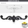 Парковый фонарь FUMAGALLI TABOR ADAM/GLOBE 300 2L  G30.205.M20.AYF1R Fumagalli. Производство Италии