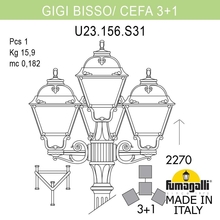Садово-парковый фонарь FUMAGALLI GIGI BISSO/CEFA 3+1 U23.156.S31.AYF1R Fumagalli. Производство Италии