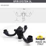 Парковый фонарь FUMAGALLI NEBO OFIR/RUT 3L E26.202.R30.AXF1R Fumagalli. Производство Италии