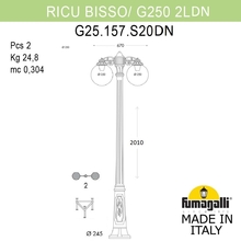 Садово-парковый фонарь FUMAGALLI RICU BISSO/G250 2L DN G25.157.S20.VXF1RDN Fumagalli. Производство Италии