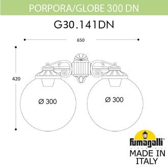 Светильник уличный настенный FUMAGALLI PORPORA/G300 G30.141.000.WYE27DN Fumagalli. Производство Италии