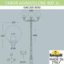 Парковый фонарь FUMAGALLI TABOR ADAM/GLOBE 400 2L G40.205.M30.AYE27 Fumagalli. Производство Италии